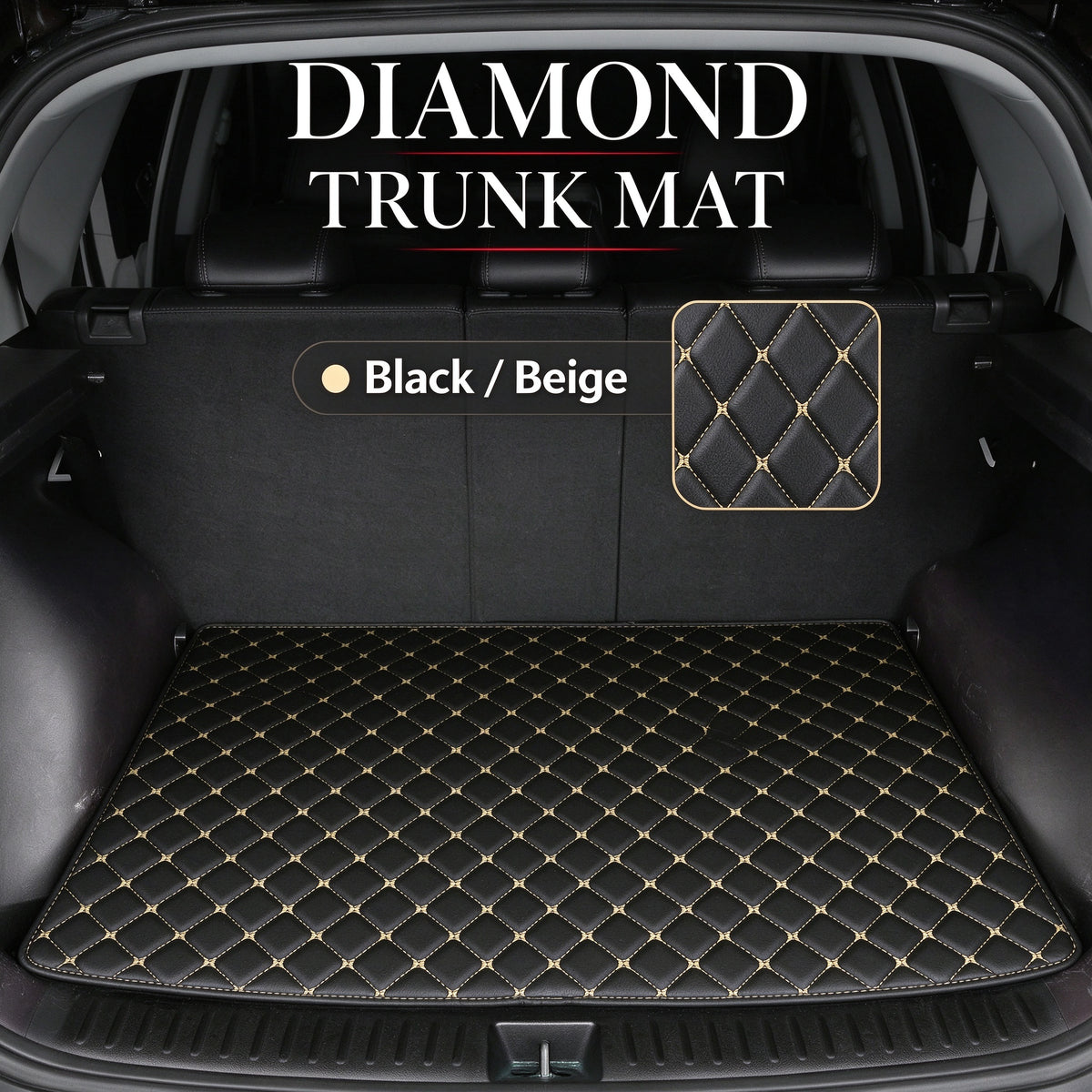 DIAMOND LUXURY TRUNK MAT – CUSTOM-FIT WATERPROOF CARGO LINER