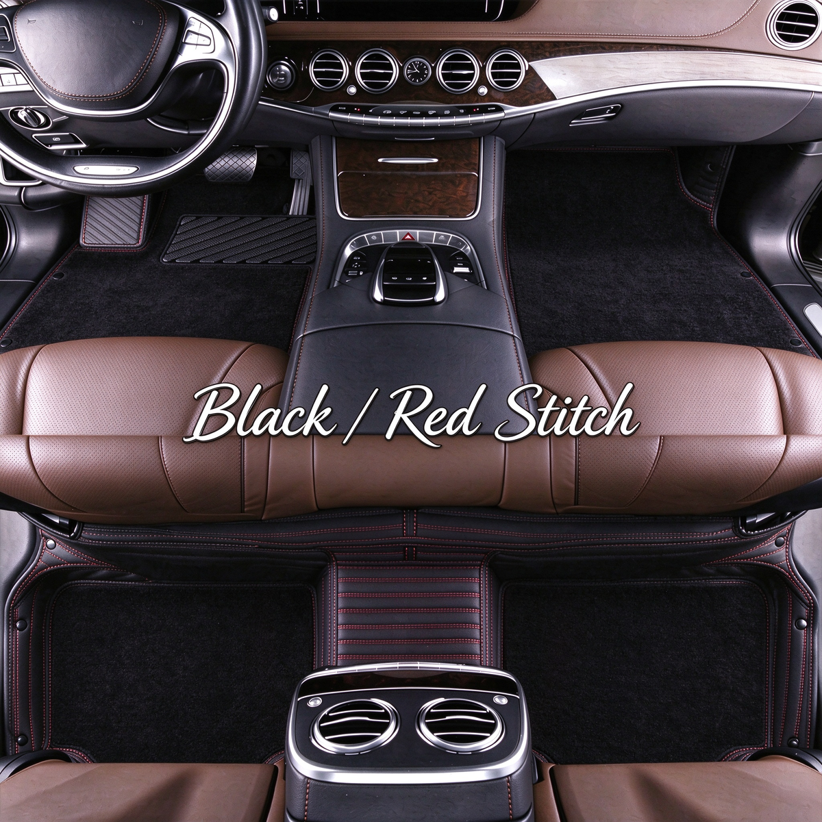STRIPED DOUBLE LAYER CAR FLOOR MATS – CUSTOM-FIT ALL-WEATHER