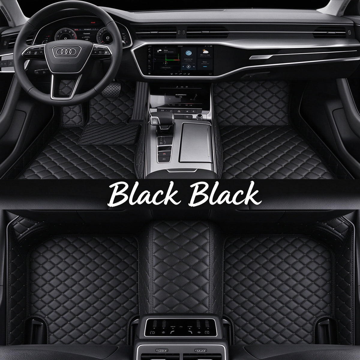 DIAMOND CAR FLOOR MATS – SINGLE LAYER, CUSTOM-FIT ALL-WEATHER