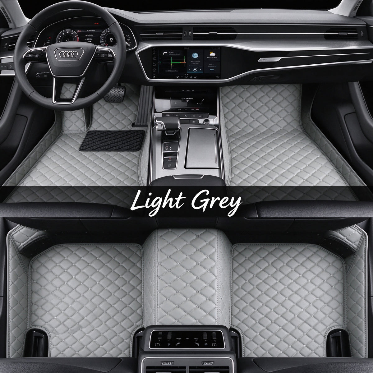 DIAMOND CAR FLOOR MATS – SINGLE LAYER, CUSTOM-FIT ALL-WEATHER
