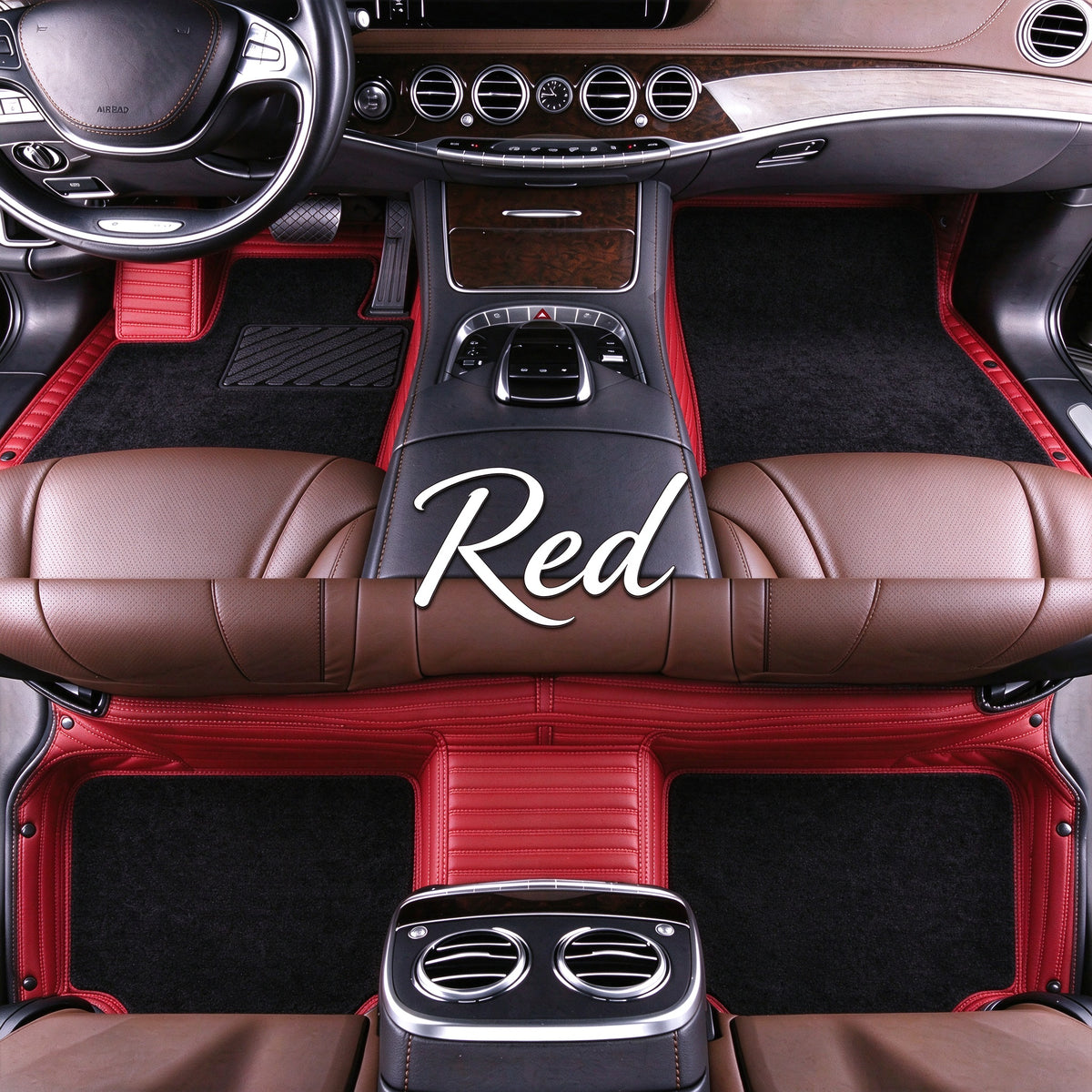 STRIPED DOUBLE LAYER CAR FLOOR MATS – CUSTOM-FIT ALL-WEATHER