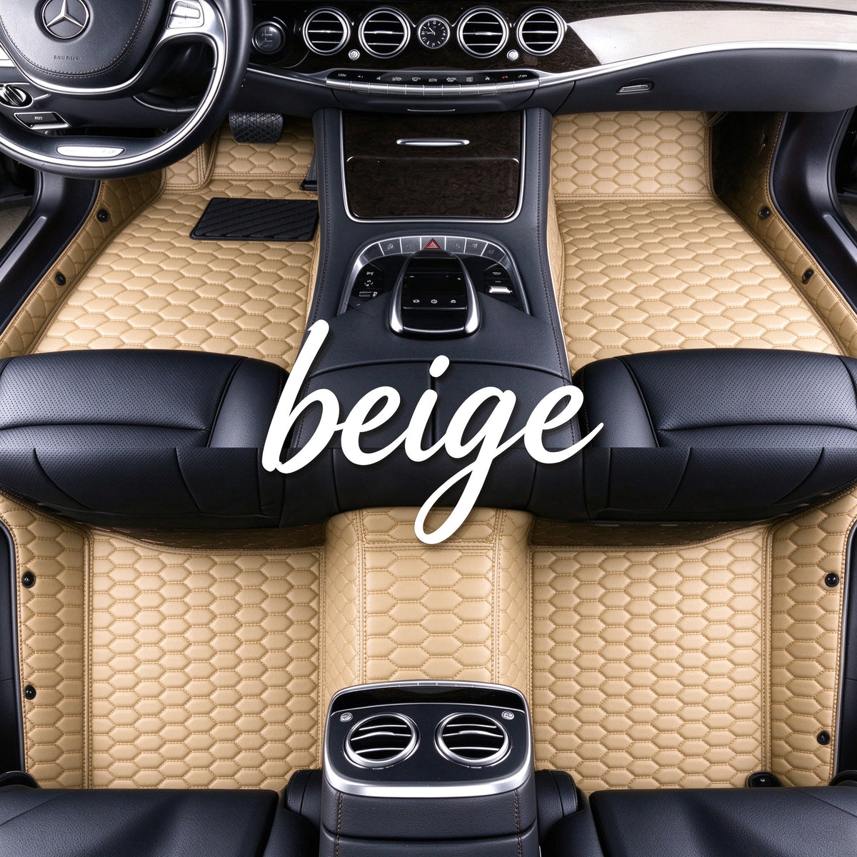 HONEYCOMB CAR FLOOR MATS – SINGLE LAYER, CUSTOM-FIT ALL-WEATHER