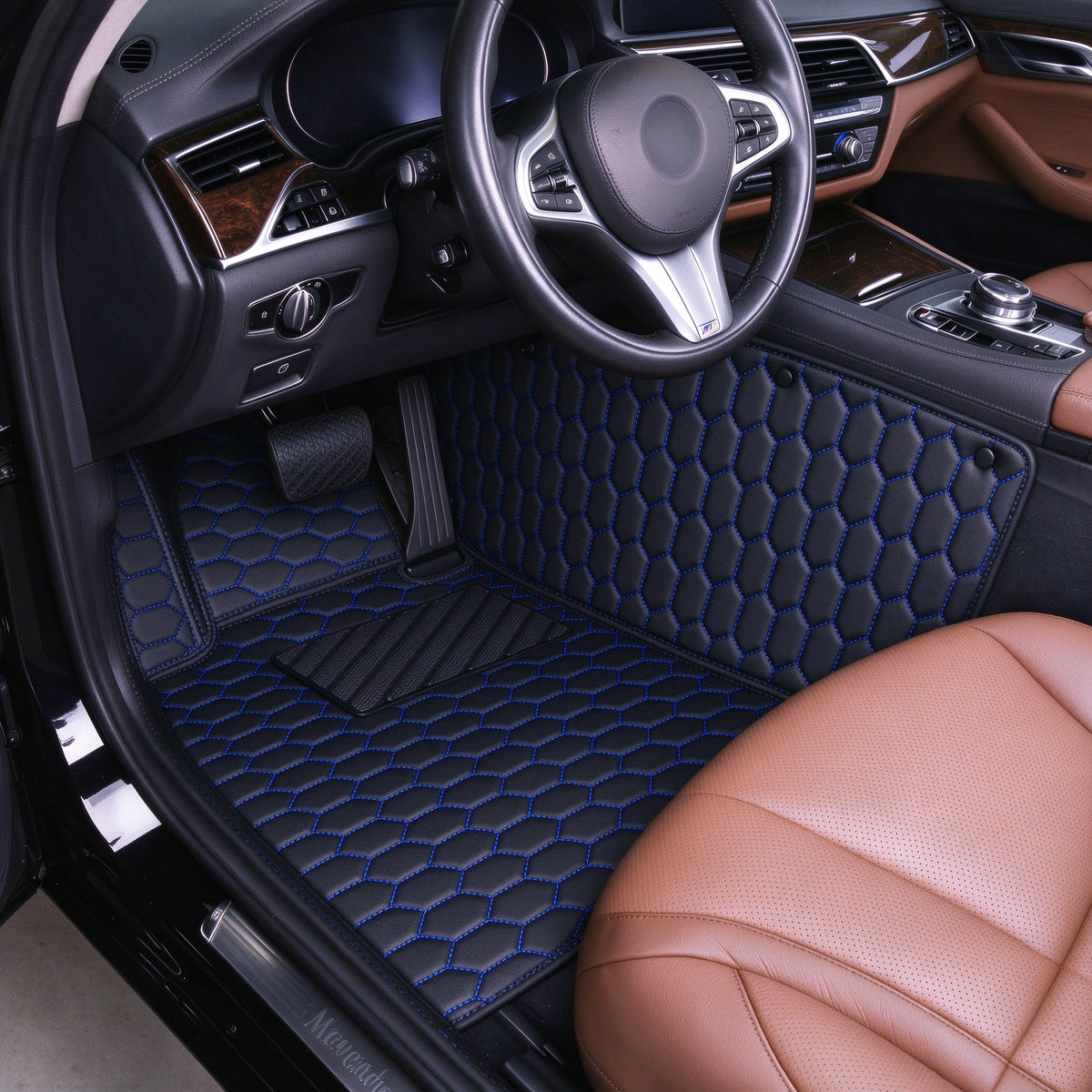 HONEYCOMB CAR FLOOR MATS – SINGLE LAYER, CUSTOM-FIT ALL-WEATHER