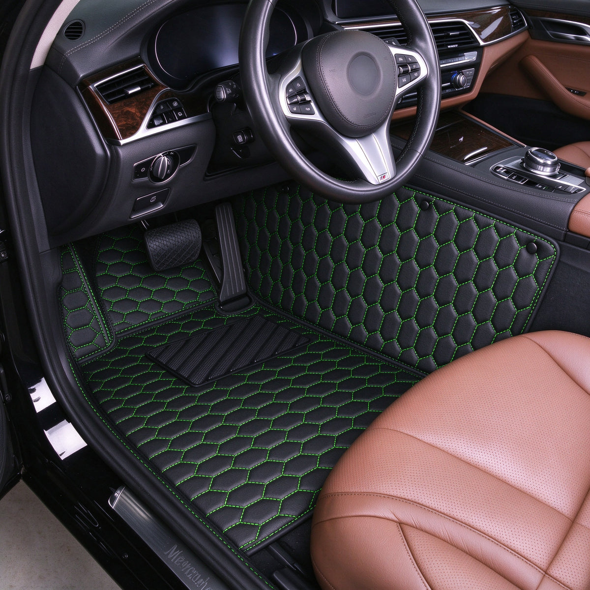 HONEYCOMB CAR FLOOR MATS – SINGLE LAYER, CUSTOM-FIT ALL-WEATHER