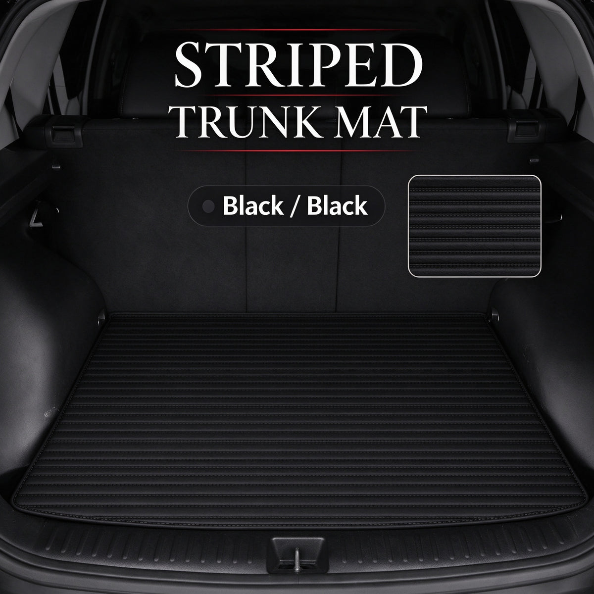 STRIPED LUXURY TRUNK MAT – CUSTOM-FIT WATERPROOF CARGO LINER