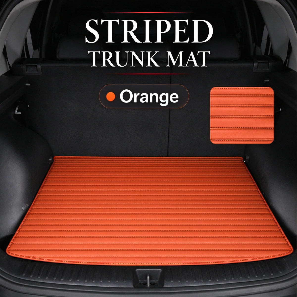 STRIPED LUXURY TRUNK MAT – CUSTOM-FIT WATERPROOF CARGO LINER