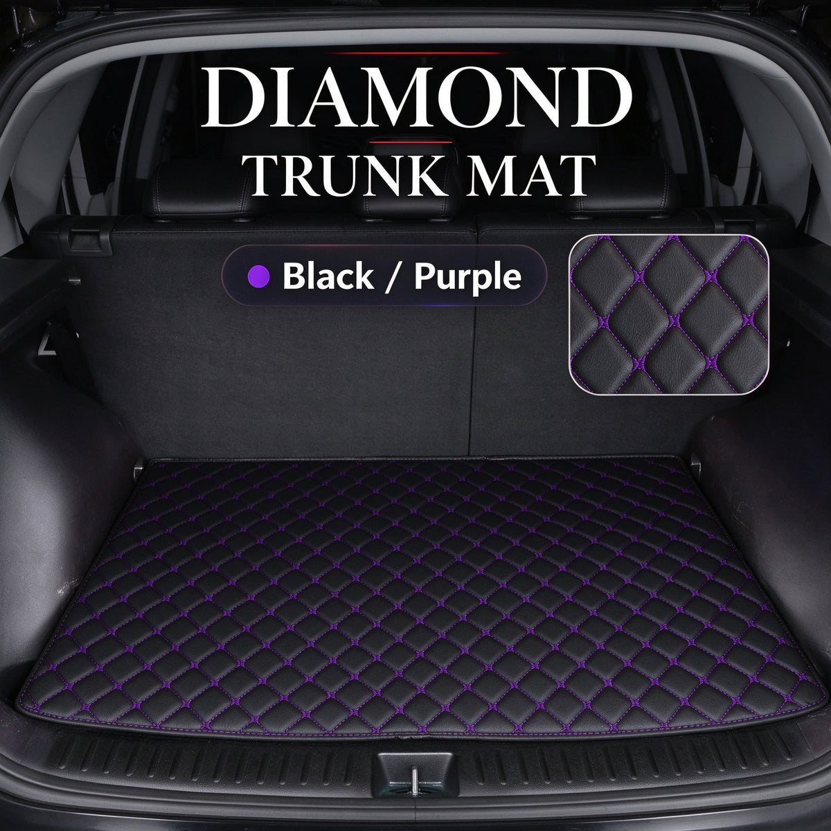 DIAMOND LUXURY TRUNK MAT – CUSTOM-FIT WATERPROOF CARGO LINER