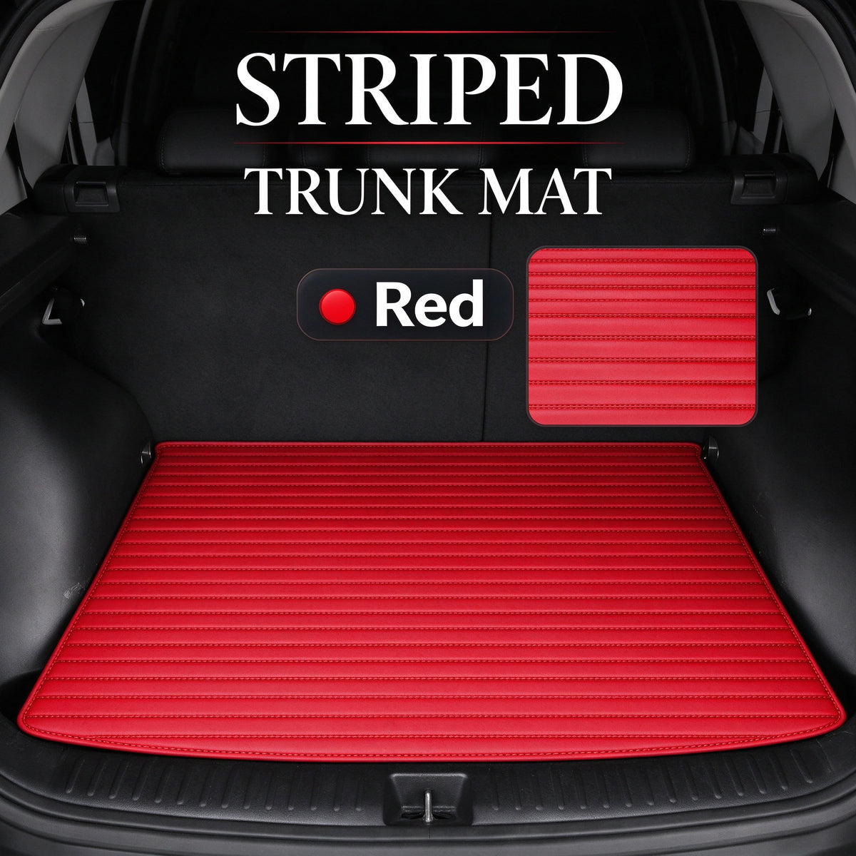 STRIPED LUXURY TRUNK MAT – CUSTOM-FIT WATERPROOF CARGO LINER