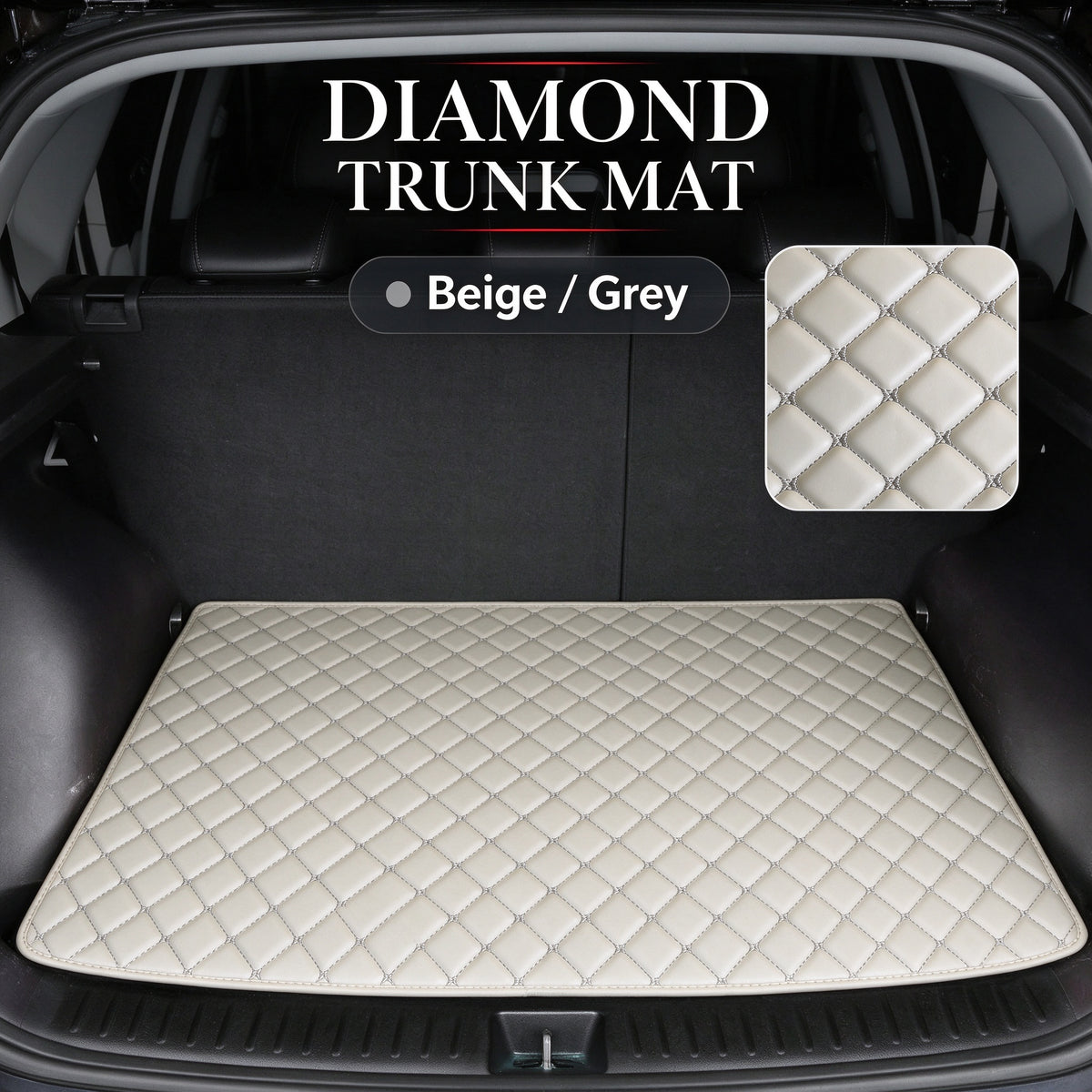 DIAMOND LUXURY TRUNK MAT – CUSTOM-FIT WATERPROOF CARGO LINER