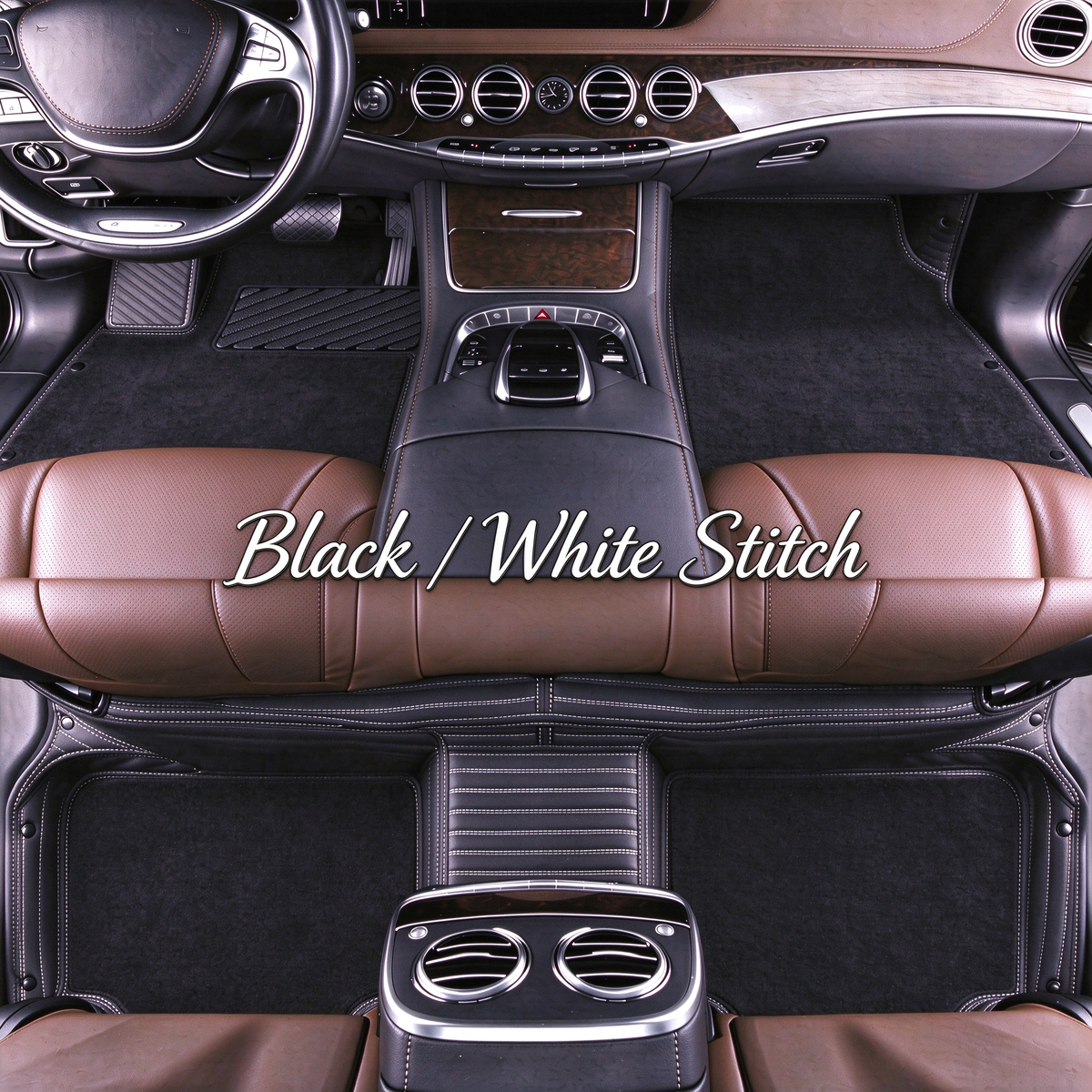 STRIPED DOUBLE LAYER CAR FLOOR MATS – CUSTOM-FIT ALL-WEATHER