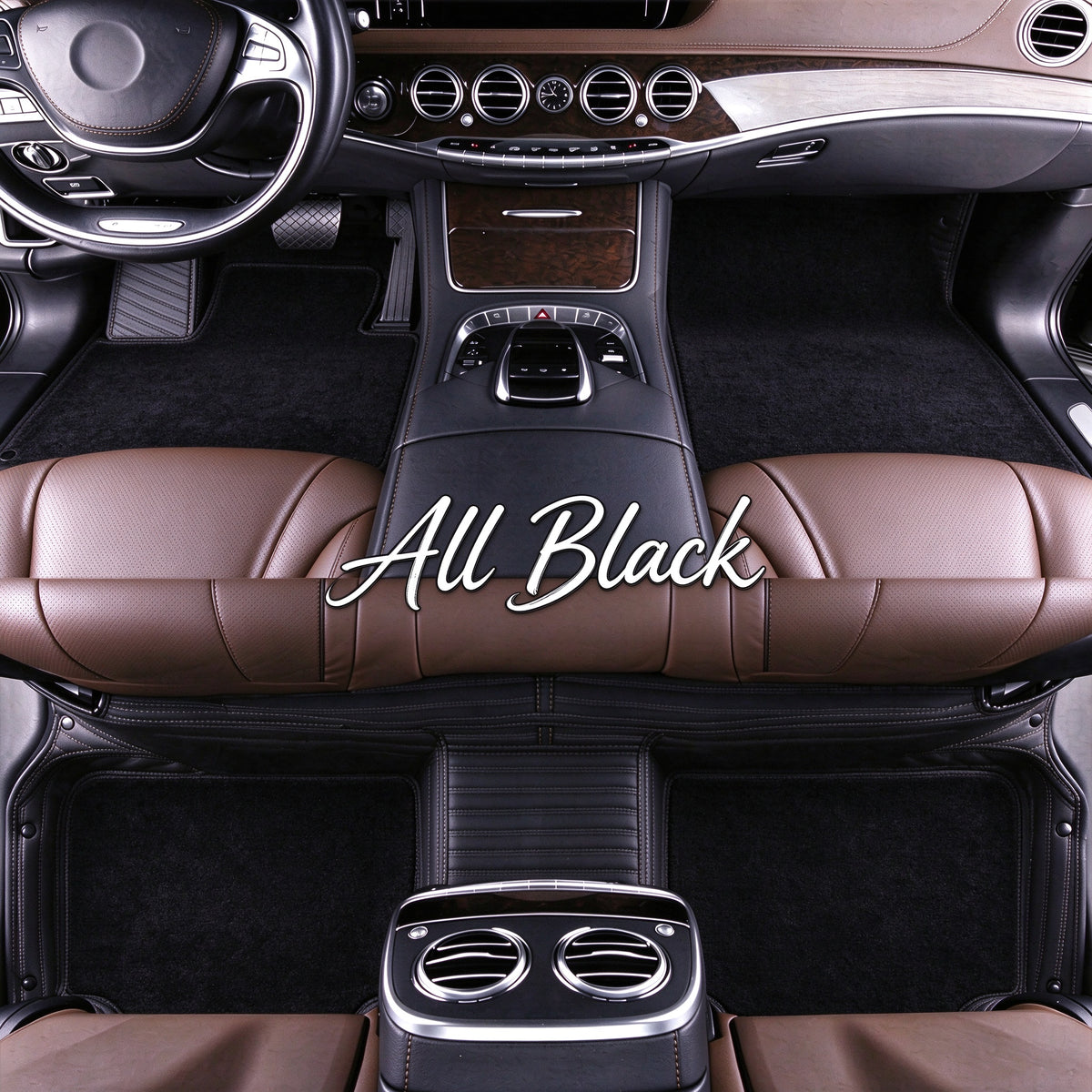 STRIPED DOUBLE LAYER CAR FLOOR MATS – CUSTOM-FIT ALL-WEATHER