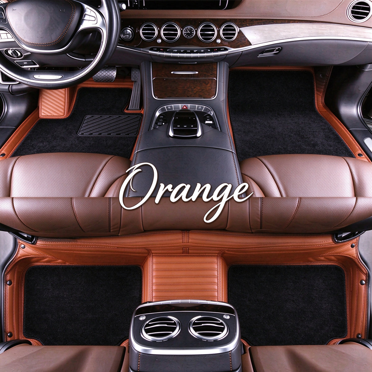 STRIPED DOUBLE LAYER CAR FLOOR MATS – CUSTOM-FIT ALL-WEATHER
