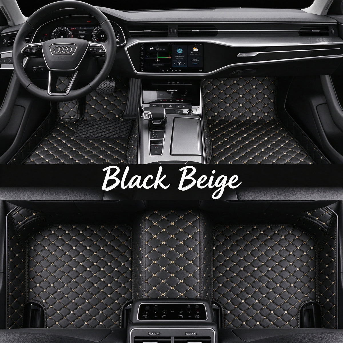 DIAMOND CAR FLOOR MATS – SINGLE LAYER, CUSTOM-FIT ALL-WEATHER