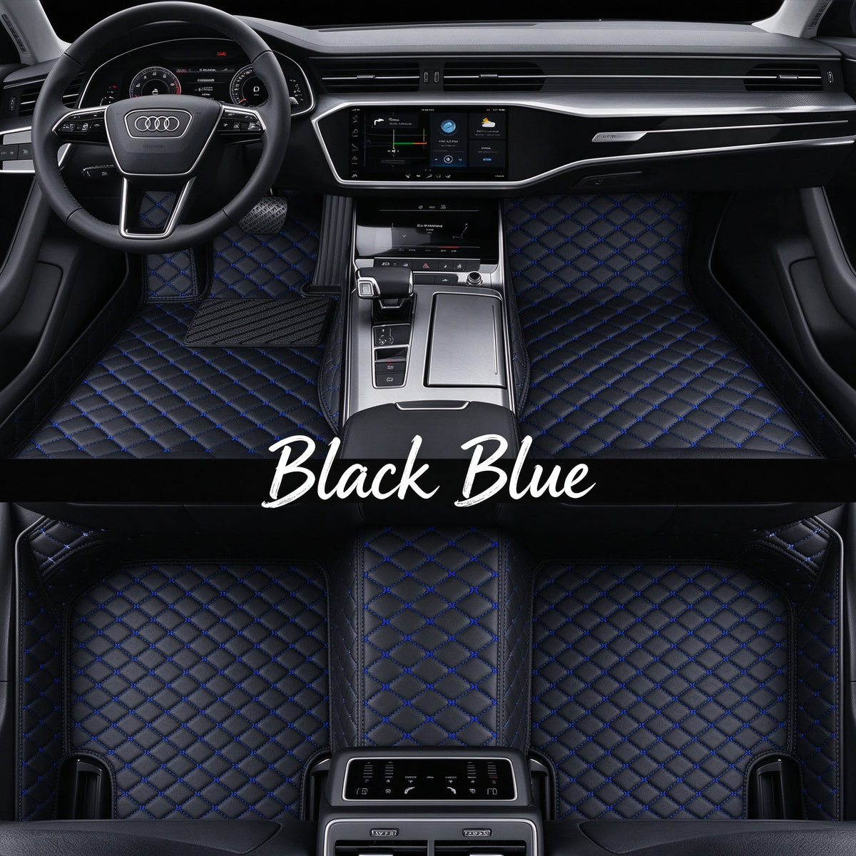 DIAMOND CAR FLOOR MATS – SINGLE LAYER, CUSTOM-FIT ALL-WEATHER