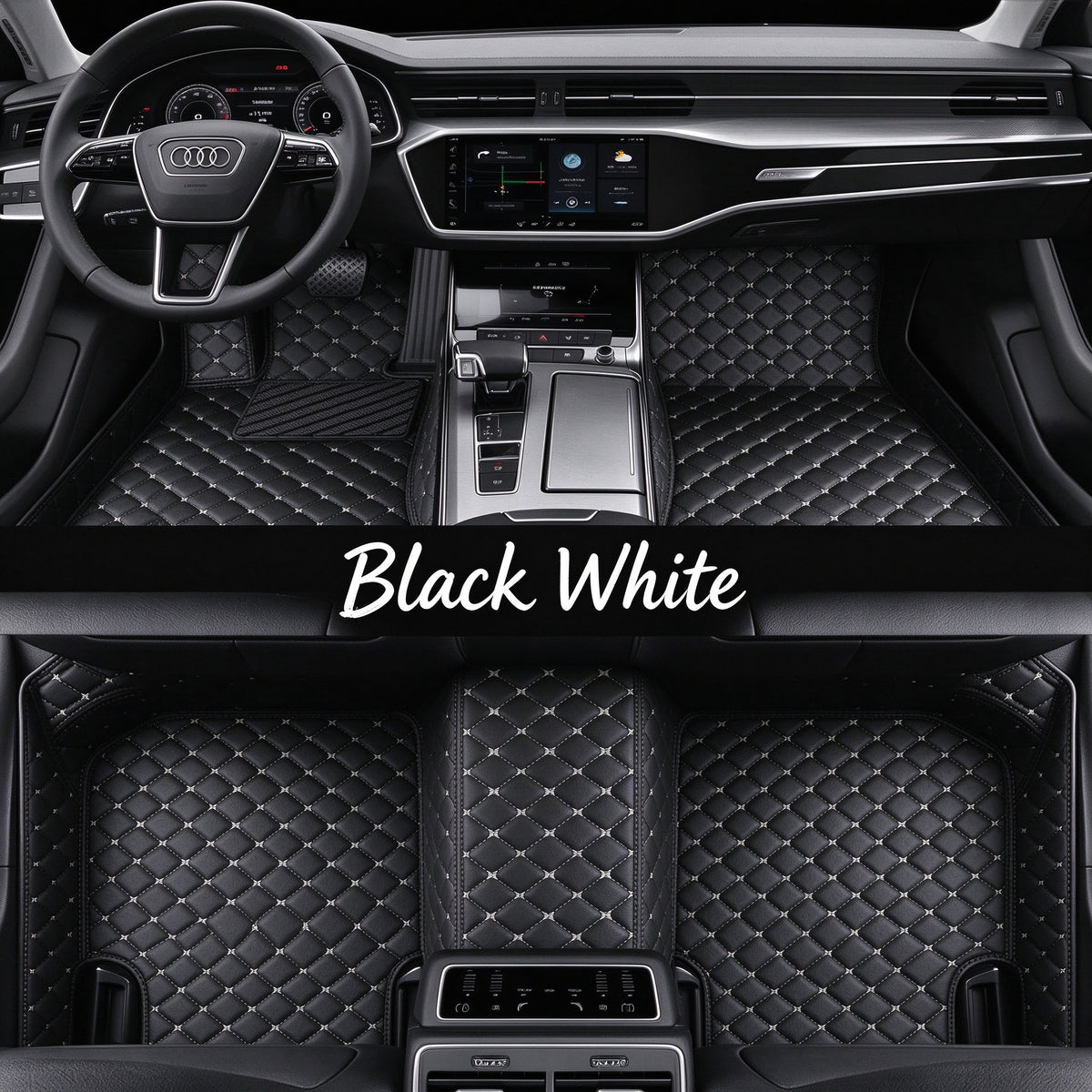 DIAMOND CAR FLOOR MATS – SINGLE LAYER, CUSTOM-FIT ALL-WEATHER