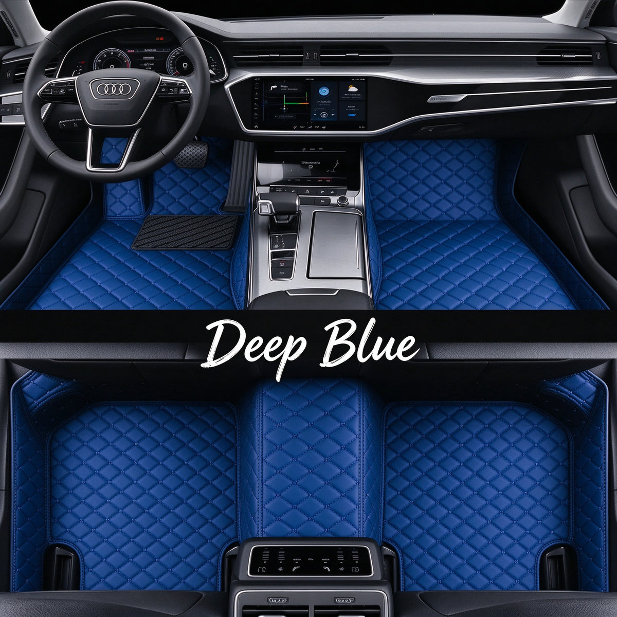 DIAMOND CAR FLOOR MATS – SINGLE LAYER, CUSTOM-FIT ALL-WEATHER