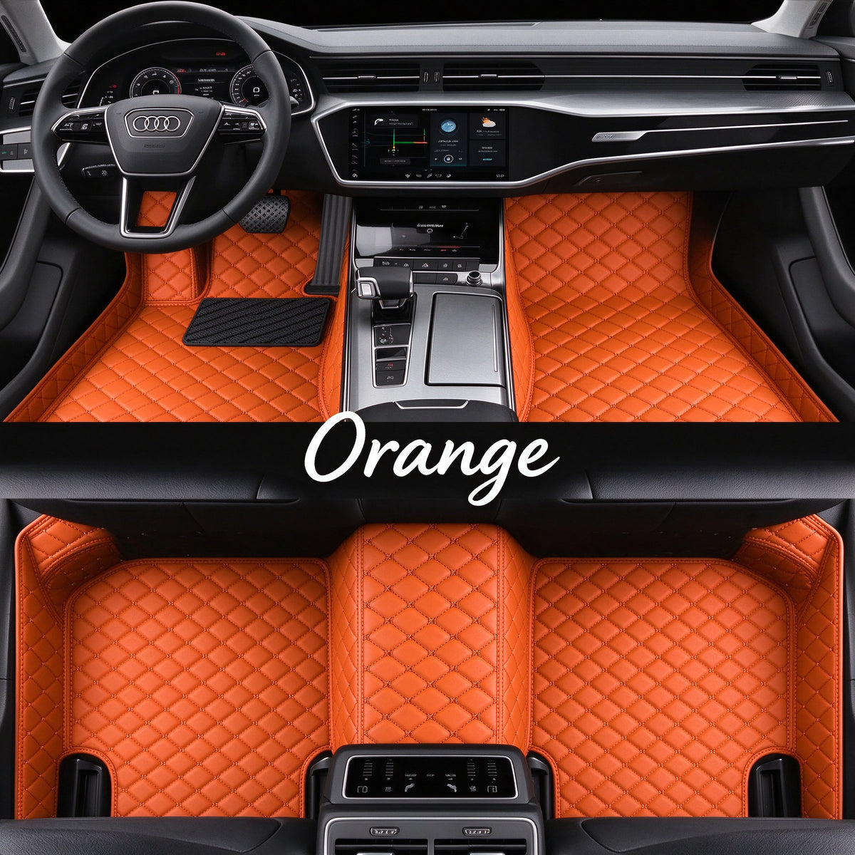DIAMOND CAR FLOOR MATS – SINGLE LAYER, CUSTOM-FIT ALL-WEATHER