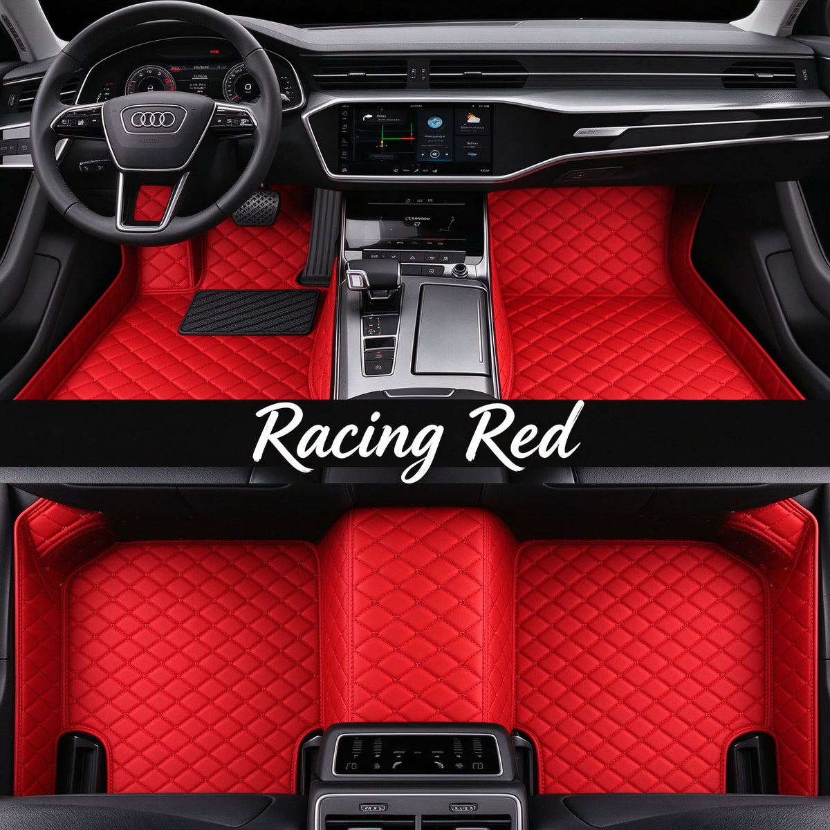 DIAMOND CAR FLOOR MATS – SINGLE LAYER, CUSTOM-FIT ALL-WEATHER