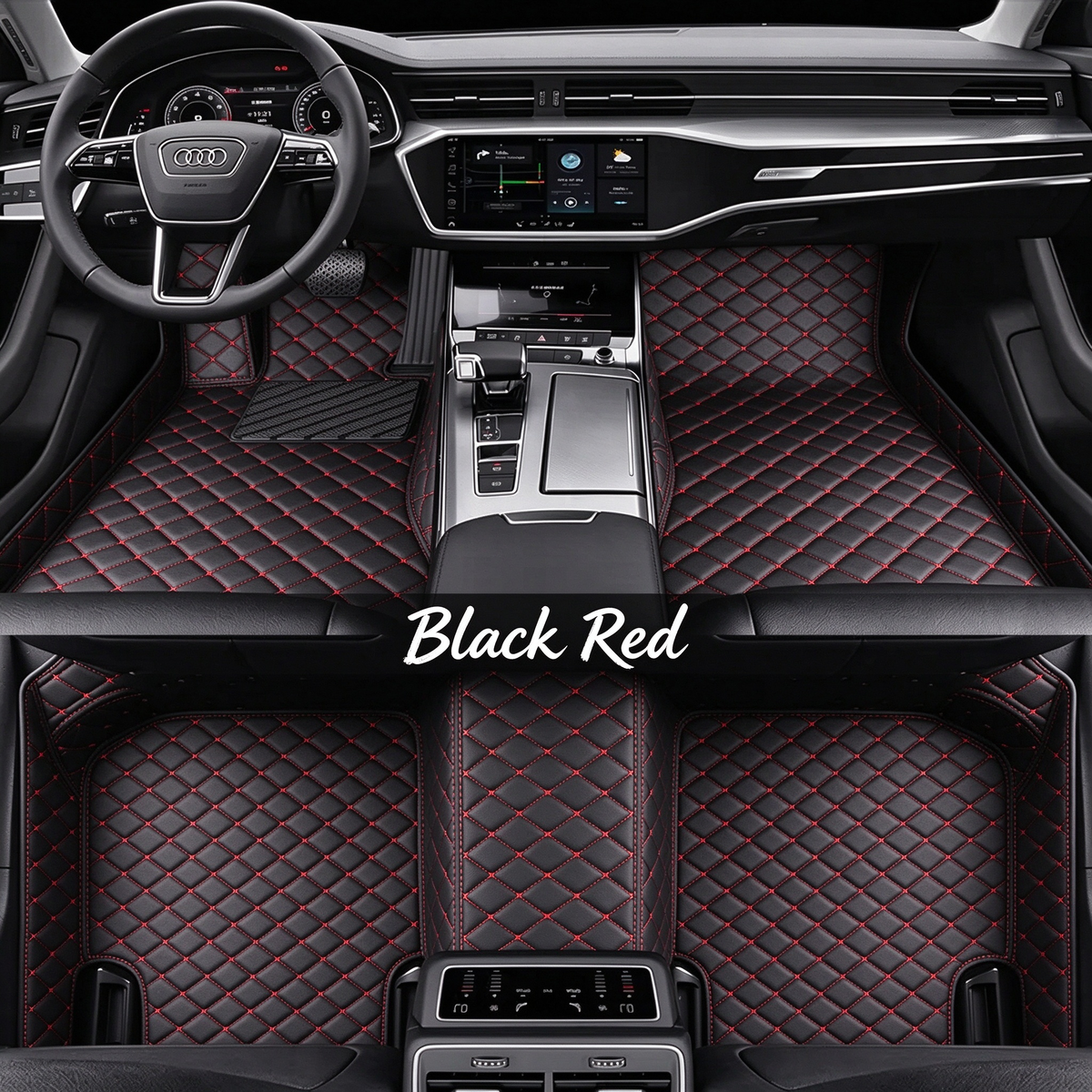 DIAMOND CAR FLOOR MATS – SINGLE LAYER, CUSTOM-FIT ALL-WEATHER