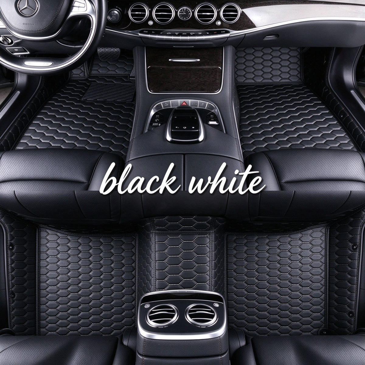 HONEYCOMB CAR FLOOR MATS – SINGLE LAYER, CUSTOM-FIT ALL-WEATHER