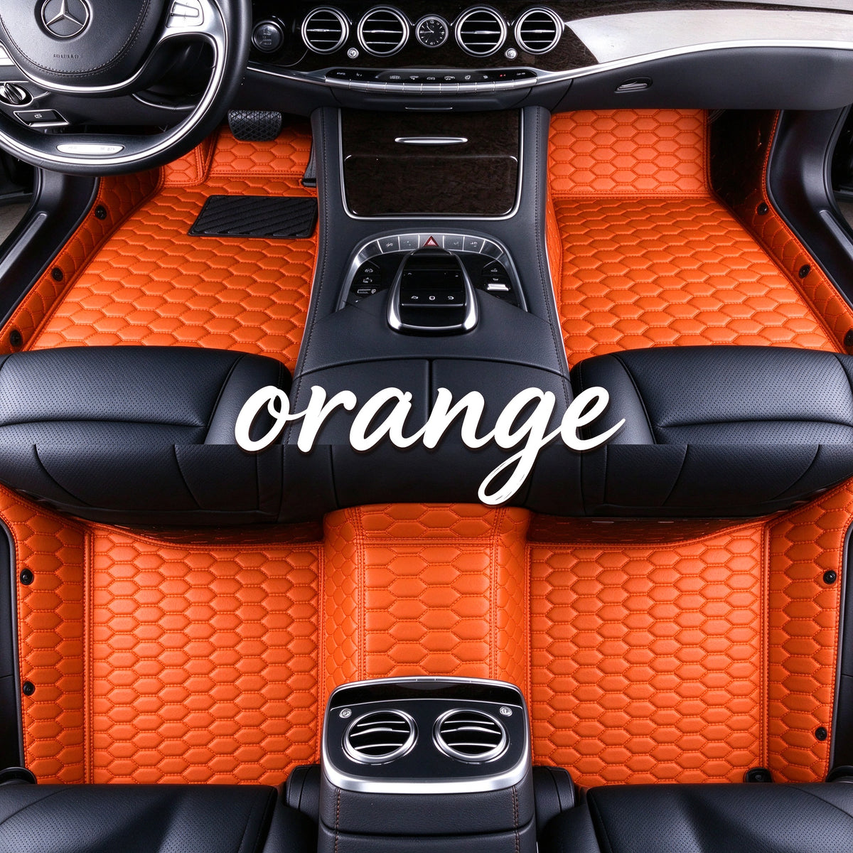 HONEYCOMB CAR FLOOR MATS – SINGLE LAYER, CUSTOM-FIT ALL-WEATHER