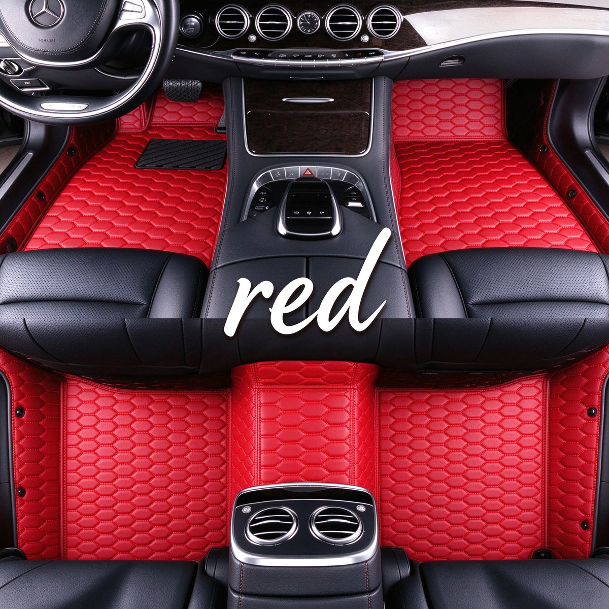 HONEYCOMB CAR FLOOR MATS – SINGLE LAYER, CUSTOM-FIT ALL-WEATHER